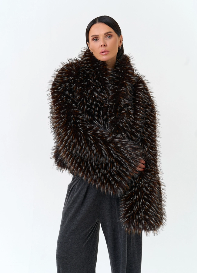 Женская шуба из эко меха модель № 33970 в рассрочку фото