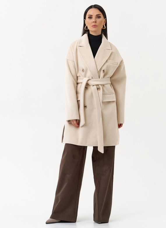 Двубортное женское пальто