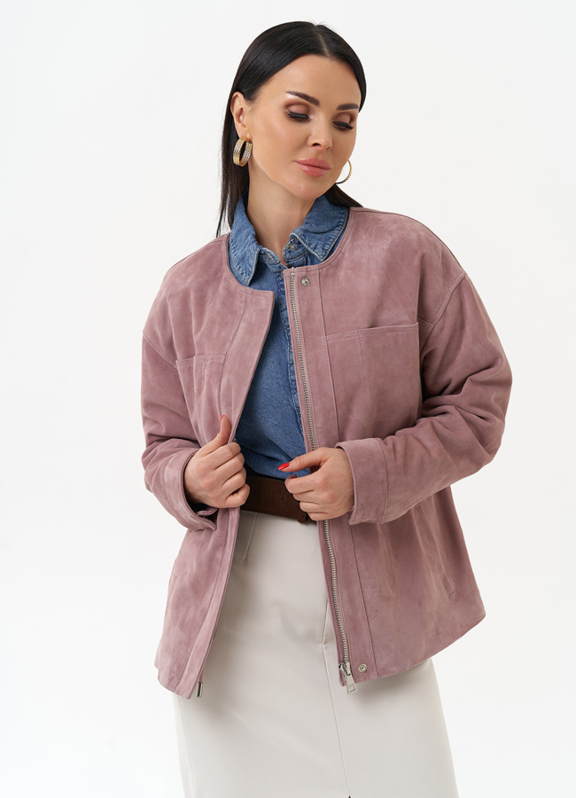 Куртка из натуральной замши  модель № 30094 универмаг малина