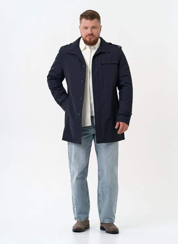 Мужское полупальто синего цвета