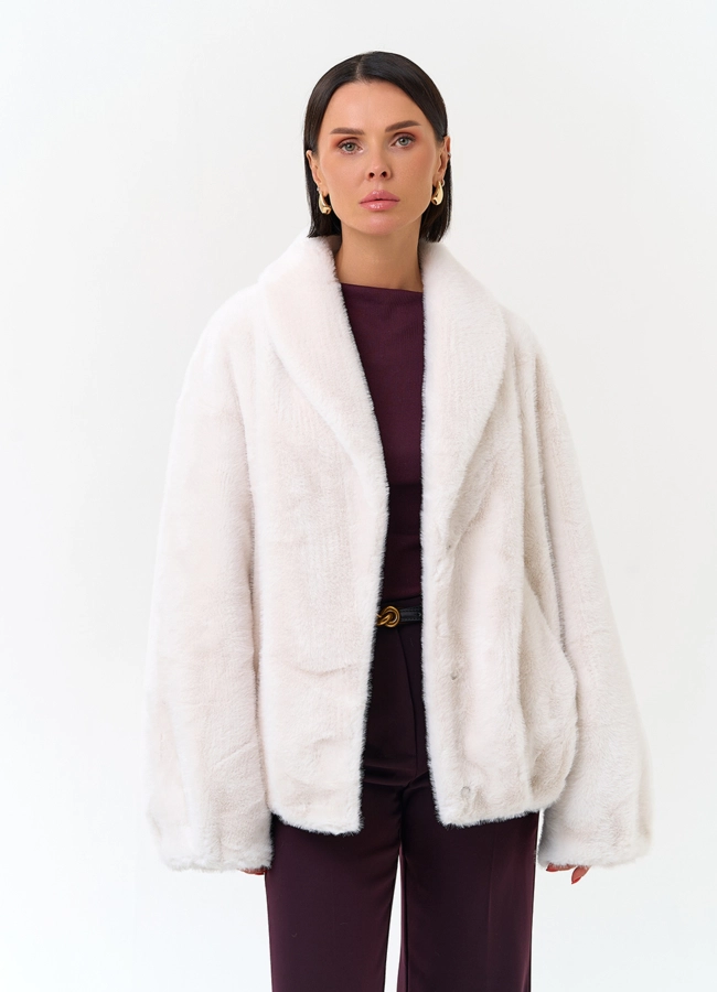 Женская шуба из эко меха модель № 33949 в кредит фото