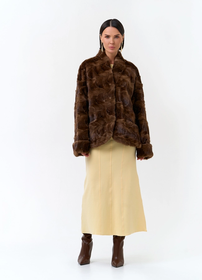 Жакет из меха частей норки модель № 33785 в рассрочку