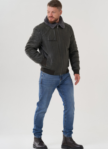 Мужская куртка из натуральной кожи 
