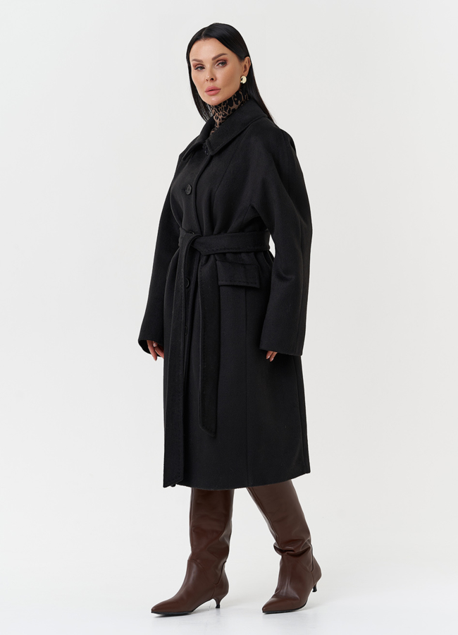Женское пальто с поясом модель № 28440 в кредит