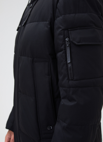 Мужской пуховик с капюшоном 