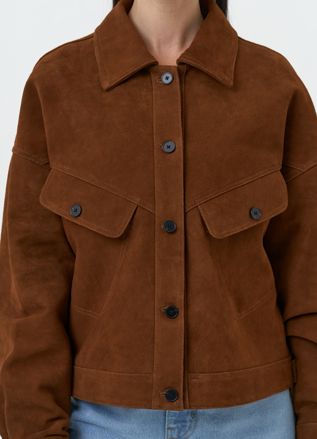 Женская куртка из натуральной замши модель № 30320 универмаг малина