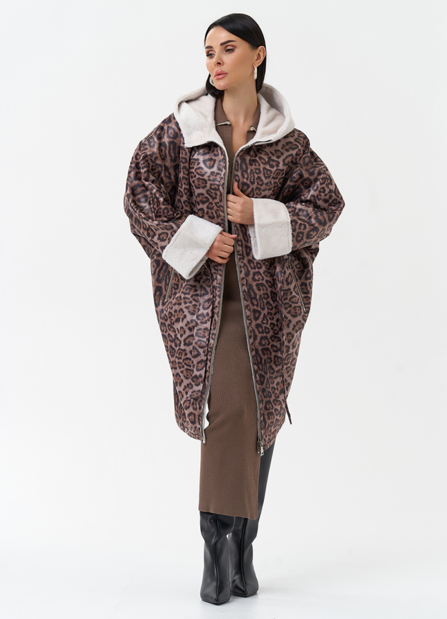 Женская дубленка из эко замши с поясом модель № 30203 универмаг малина